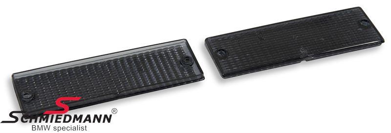 Black front turn signal lenses for late model (1988-1993)