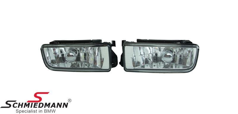Clear fog lights with glass lens — view 1