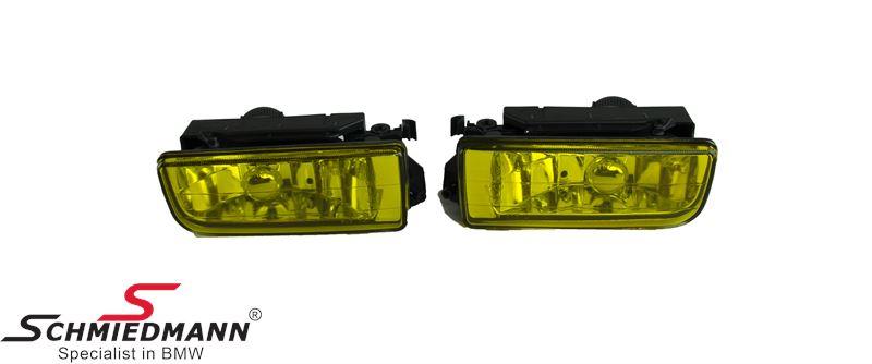 Yellow fog lights with glass lens — view 1